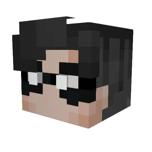 Astraean Minecraft avatar head, 3D render