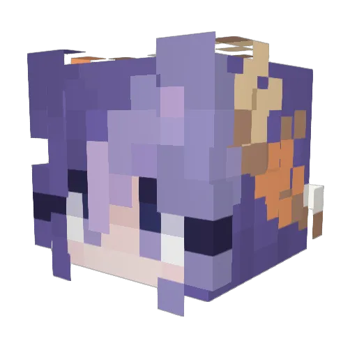 AstralBloom Minecraft avatar head, 3D render