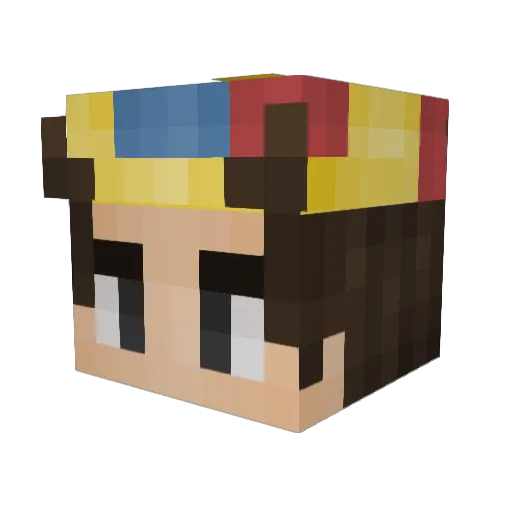 AstralHaku Minecraft avatar head, 3D render