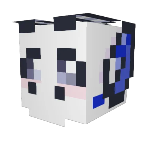 AstralTheKobold Minecraft avatar head, 3D render