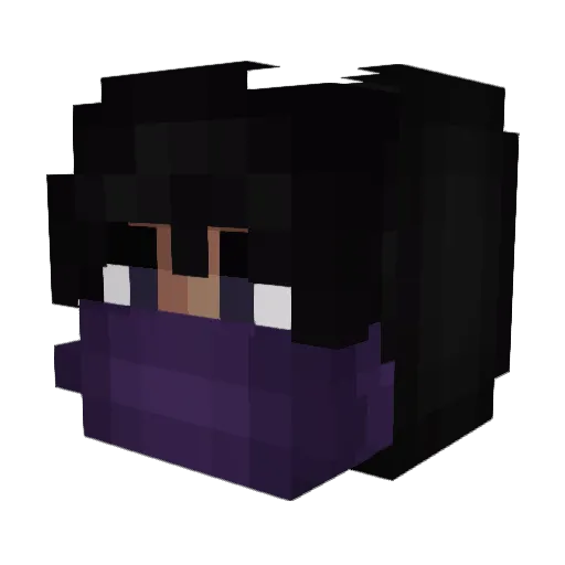 Astralio Minecraft avatar head, 3D render
