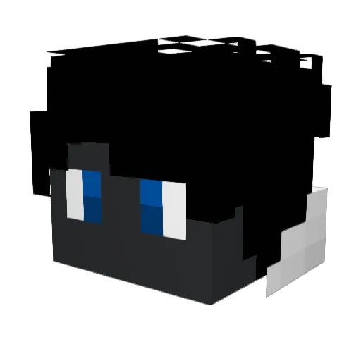 Astralking Minecraft avatar head, 3D render