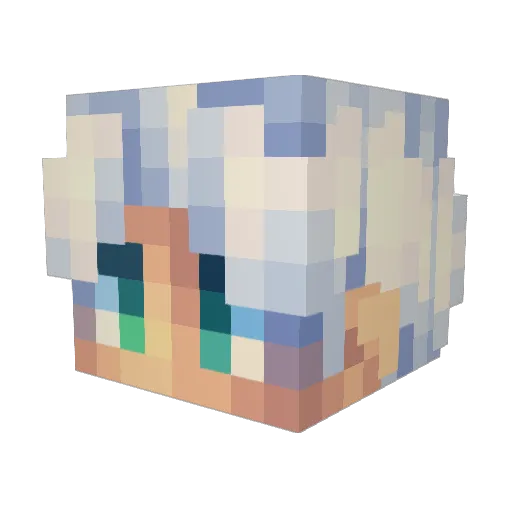 Astralx32 Minecraft avatar head, 3D render