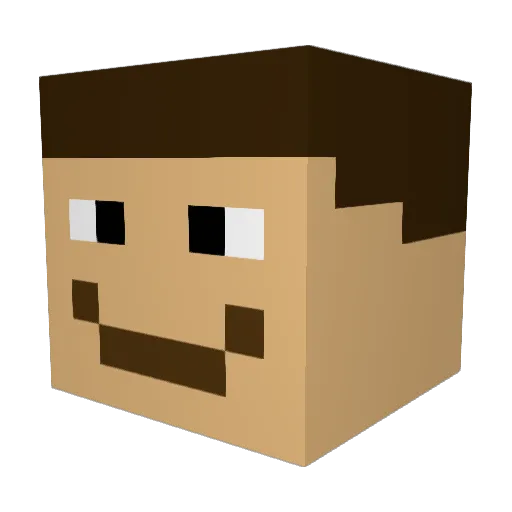 Astramann07 Minecraft avatar head, 3D render