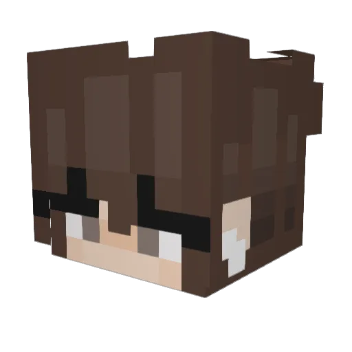 Astrass Minecraft avatar head, 3D render