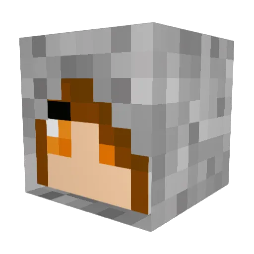 Astre06 Minecraft avatar head, 3D render