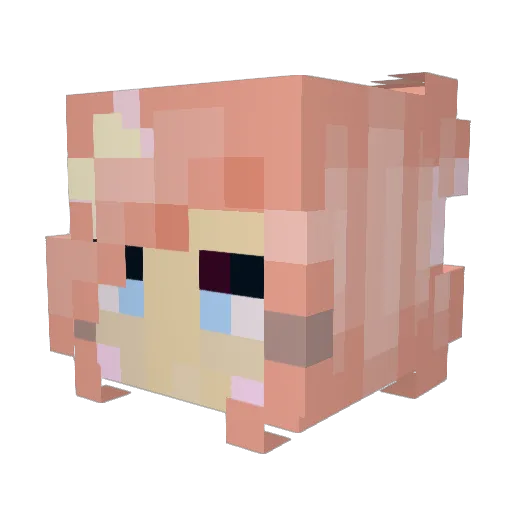 Astrea36 Minecraft avatar head, 3D render