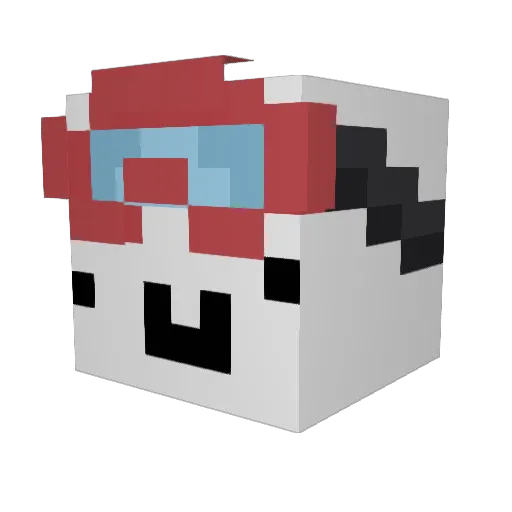 Astrent Minecraft avatar head, 3D render
