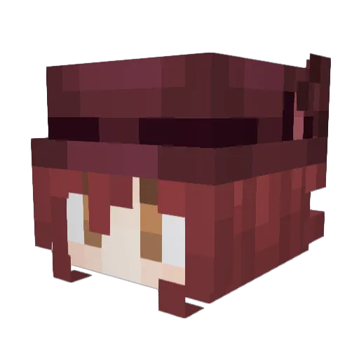 Astrheaaa Minecraft avatar head, 3D render