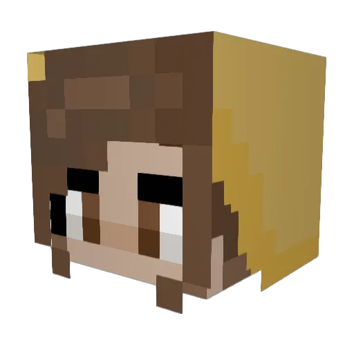 Astrid_Playz Minecraft avatar head, 3D render