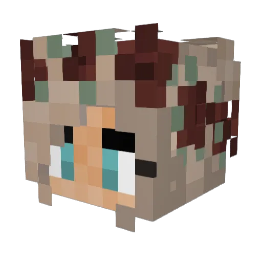 Astriedel Minecraft avatar head, 3D render