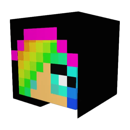 Astrire Minecraft avatar head, 3D render