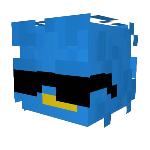 Astrl_z Minecraft avatar head, 3D render