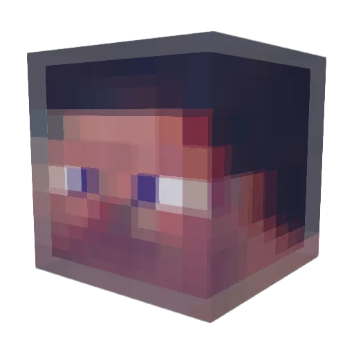 Astro2K19 Minecraft avatar head, 3D render