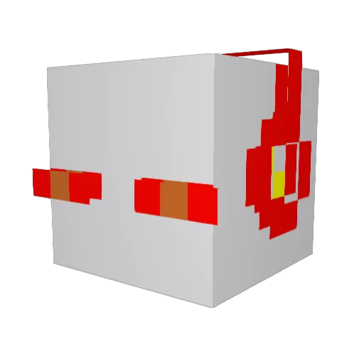 Astro2s Minecraft avatar head, 3D render