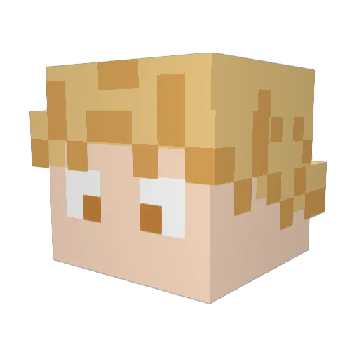 Astro3403 Minecraft avatar head, 3D render