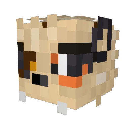 AstroArcanine Minecraft avatar head, 3D render