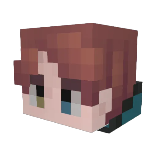 AstroCatGame Minecraft avatar head, 3D render