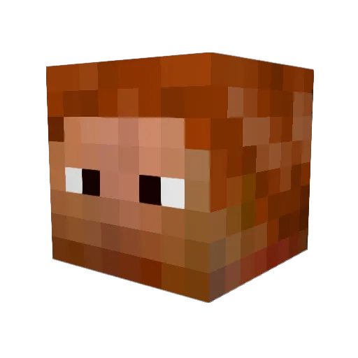 AstroGinger Minecraft avatar head, 3D render