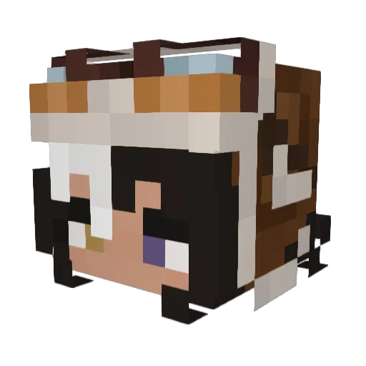AstroJadeXx Minecraft avatar head, 3D render