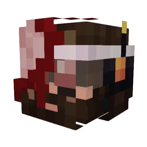 AstroMurft Minecraft avatar head, 3D render