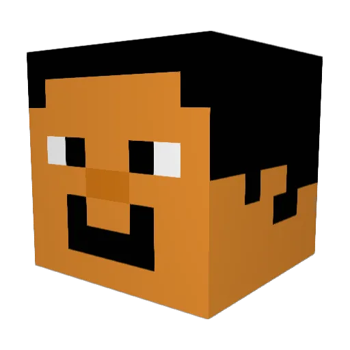 AstroOrangeX Minecraft avatar head, 3D render