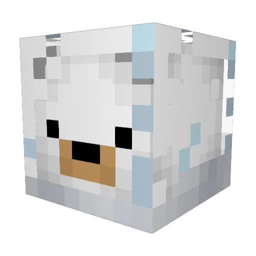 AstroPolarBear Minecraft avatar head, 3D render