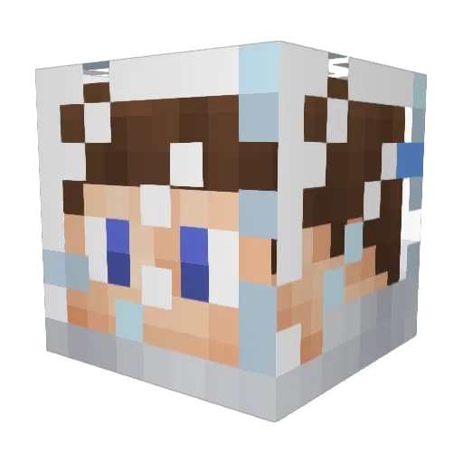 AstroUniverse Minecraft avatar head, 3D render