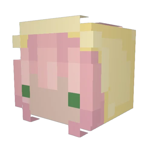 AstroZombi Minecraft avatar head, 3D render