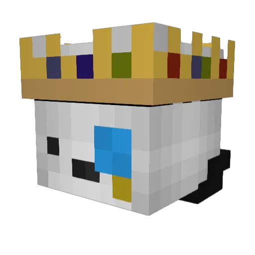 Astro_Flora Minecraft avatar head, 3D render