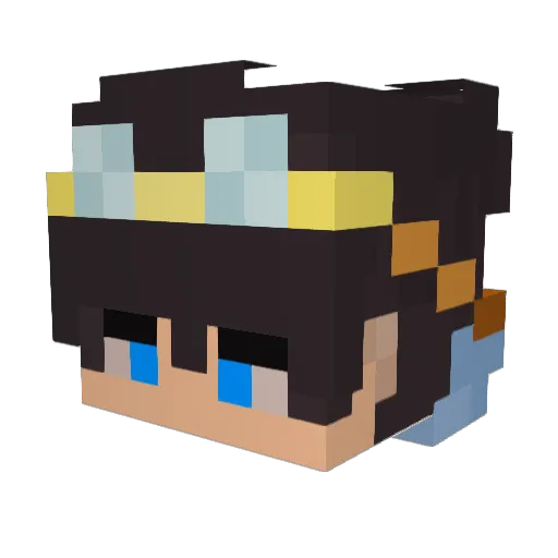Astro_Io Minecraft avatar head, 3D render