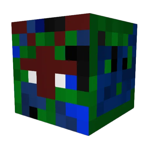 Astro_Orbiter_ Minecraft avatar head, 3D render