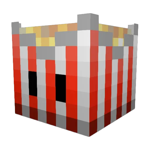 Astro_Popcorn Minecraft avatar head, 3D render