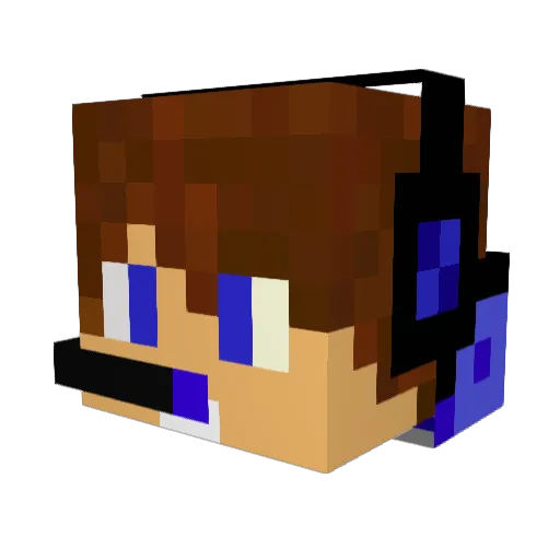 Astroinorbit Minecraft avatar head, 3D render