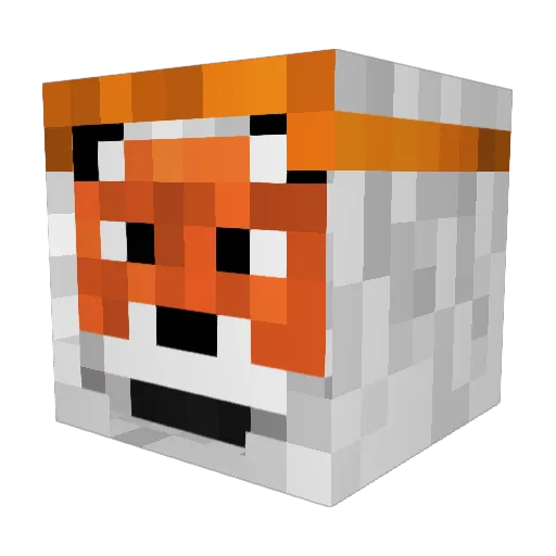 AstronFox Minecraft avatar head, 3D render