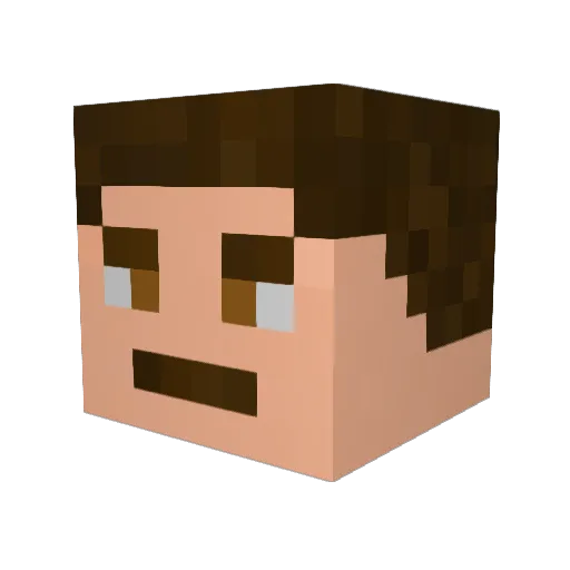 Astron_cz Minecraft avatar head, 3D render