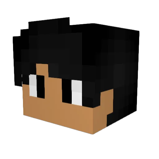 Astronatic Minecraft avatar head, 3D render