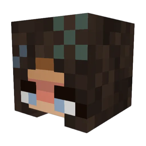 AstronautCat793 Minecraft avatar head, 3D render