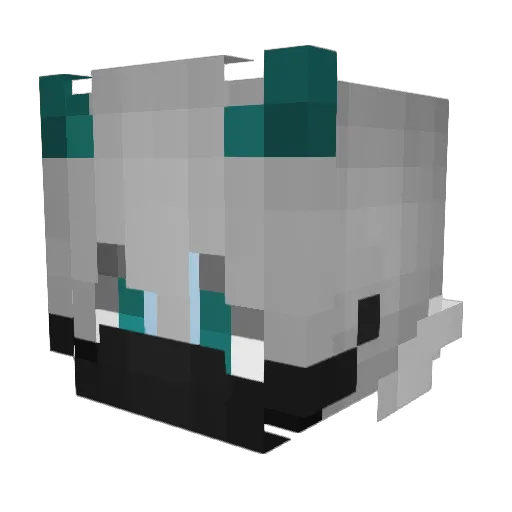 AstronautCats Minecraft avatar head, 3D render