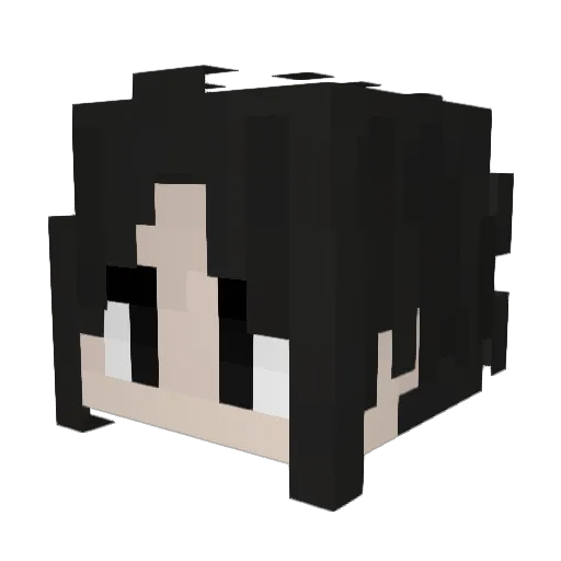 Astronautico Minecraft avatar head, 3D render