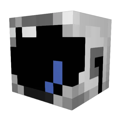 Astronautics Minecraft avatar head, 3D render