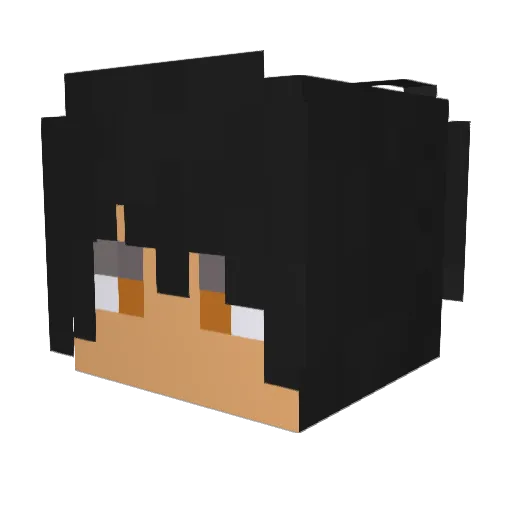 Astronekko Minecraft avatar head, 3D render