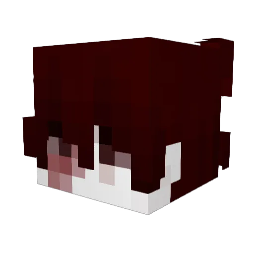 Astronomized Minecraft avatar head, 3D render