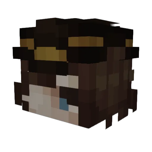 Astrophilix Minecraft avatar head, 3D render