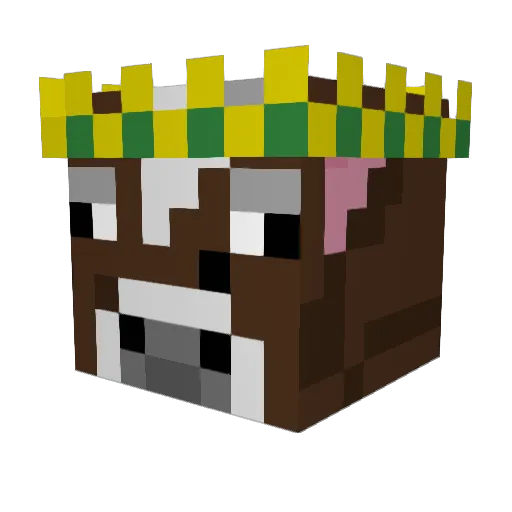AstrotheCow Minecraft avatar head, 3D render