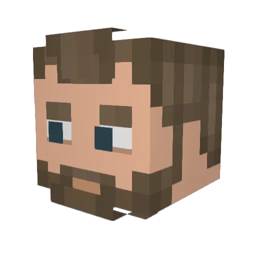 Astroz59 Minecraft avatar head, 3D render