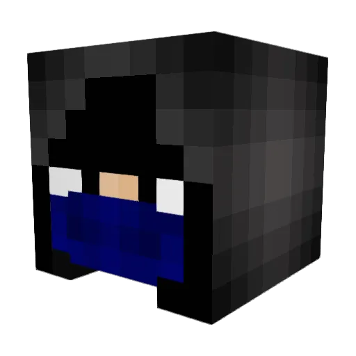 AstrozDB Minecraft avatar head, 3D render