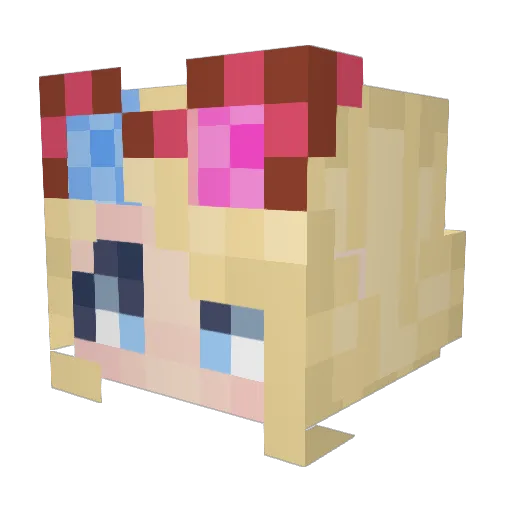 Astrvia Minecraft avatar head, 3D render