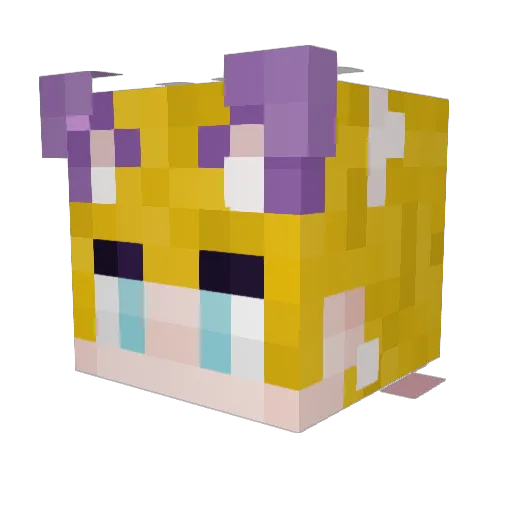 Astryca Minecraft avatar head, 3D render