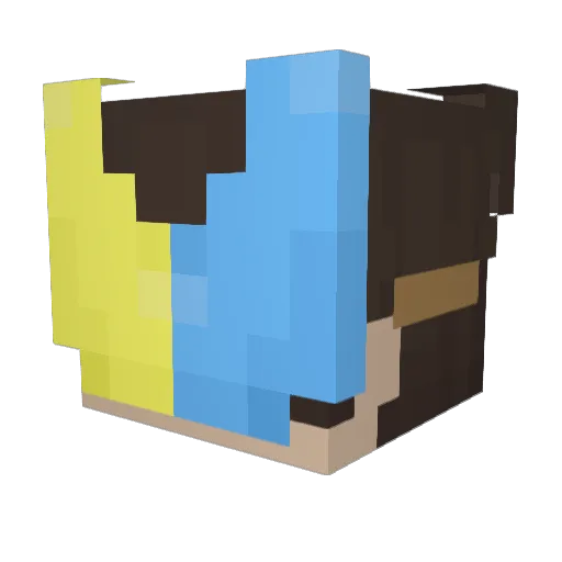 Astuik Minecraft avatar head, 3D render